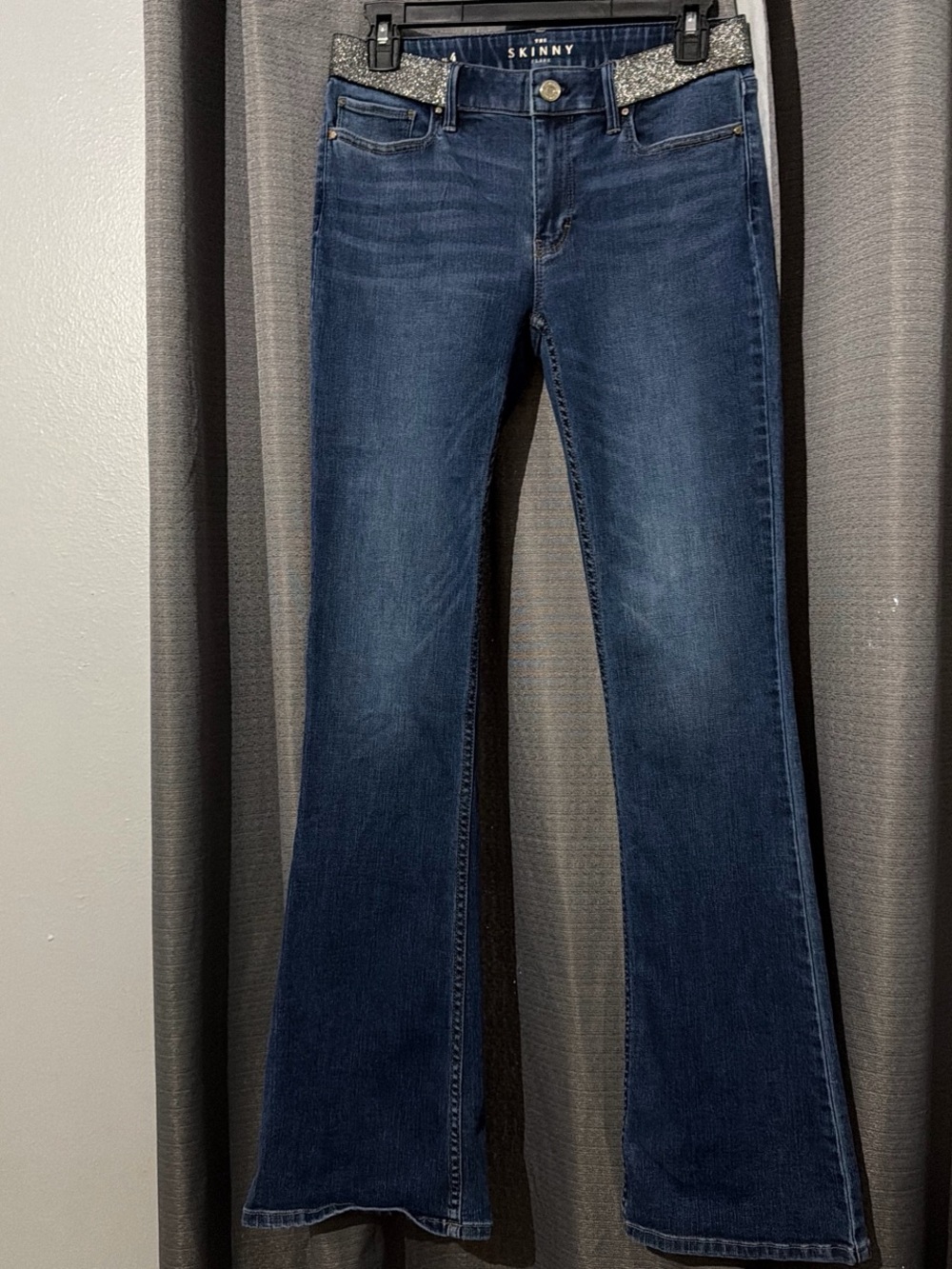 White House Black Market Blue Skinny Jeans with Slight Flare